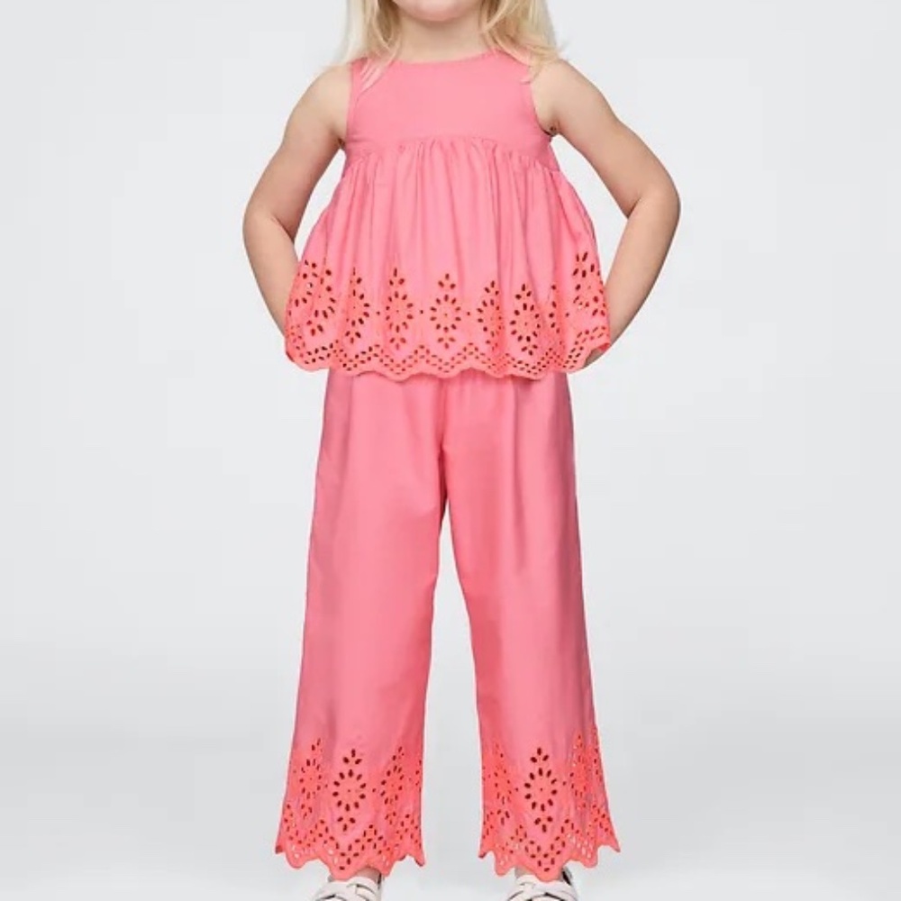 Toddler Eyelet Poplin Outfit Set